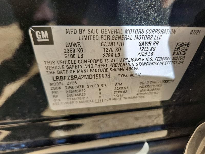 2021 BUICK ENVISION AVENIR 13