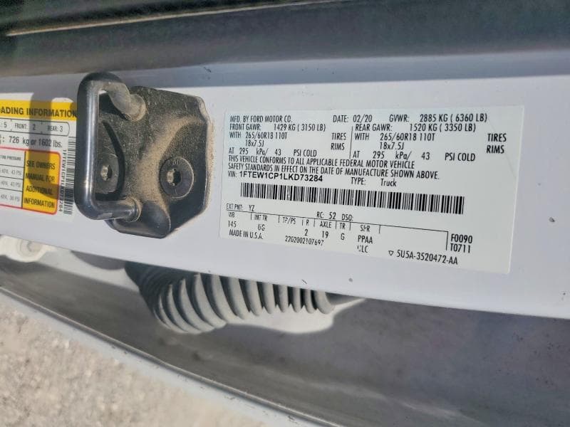 2020 FORD F150 SUPERCREW 12