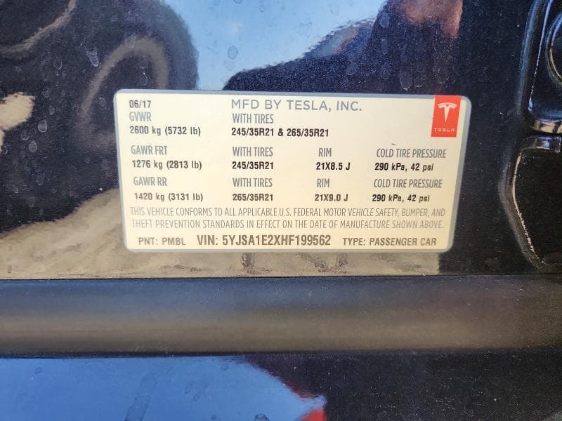 2017 TESLA MODEL S 12