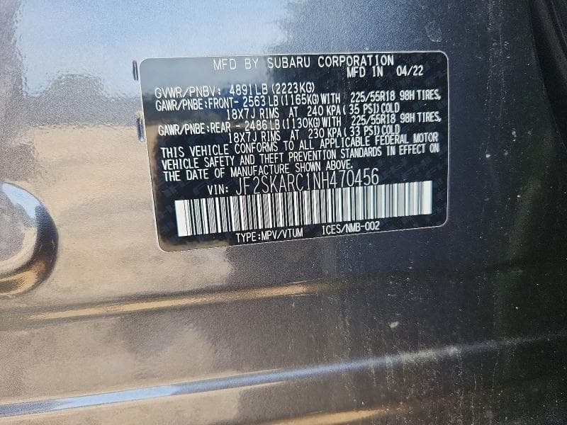 2022 SUBARU FORESTER TOURING 13