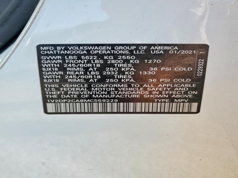 2021 VOLKSWAGEN ATLAS SE 13
