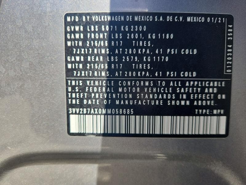 2021 VOLKSWAGEN TIGUAN SE 13