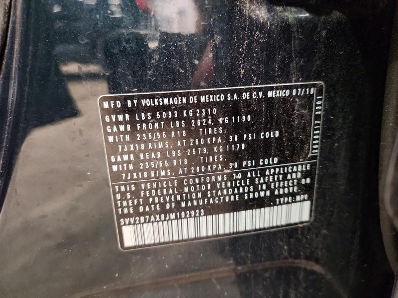 2018 VOLKSWAGEN TIGUAN SE 13