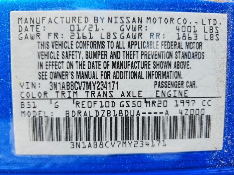 2021 NISSAN SENTRA SV 12