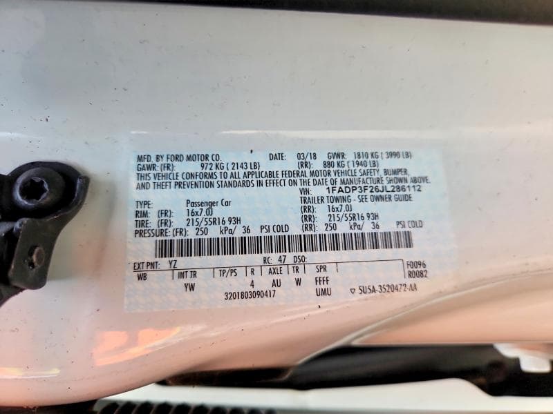 2018 FORD FOCUS SE 12