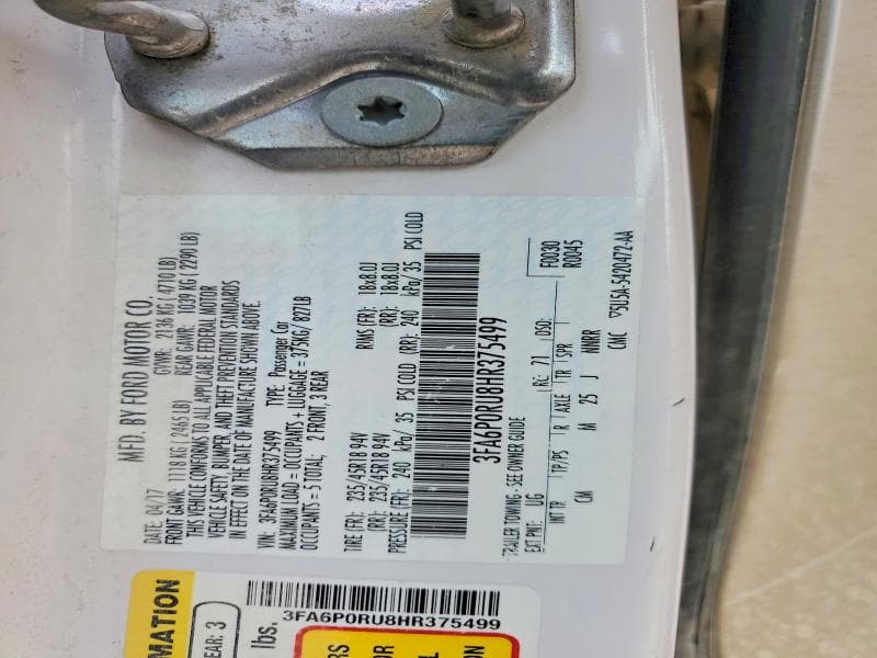 2017 FORD FUSION TITANIUM HEV 12