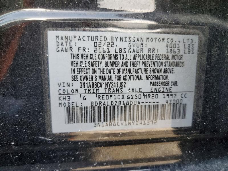 2022 NISSAN SENTRA SV 13