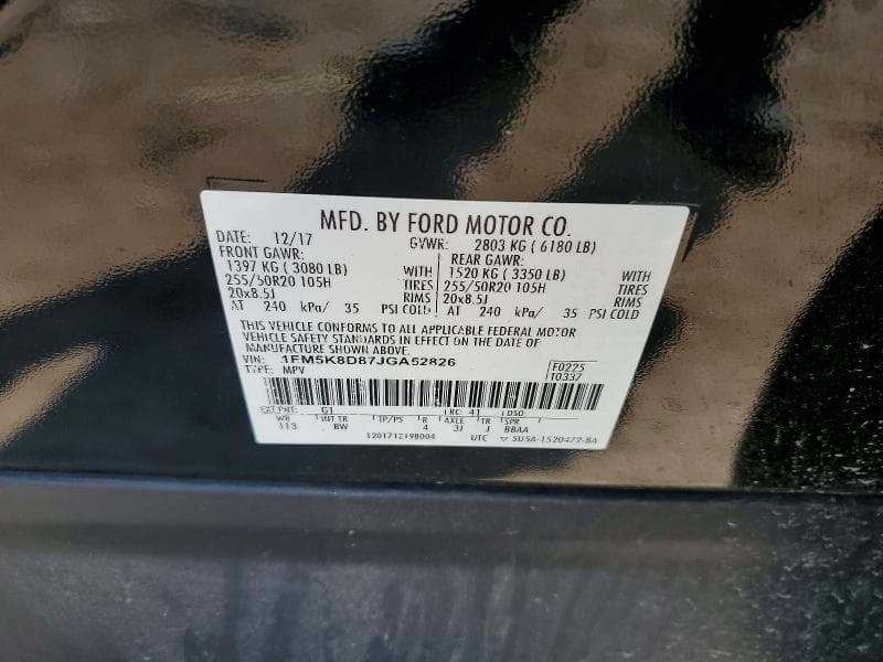 2018 FORD EXPLORER XLT 13