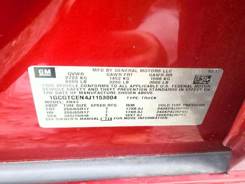 2018 CHEVROLET COLORADO LT 12