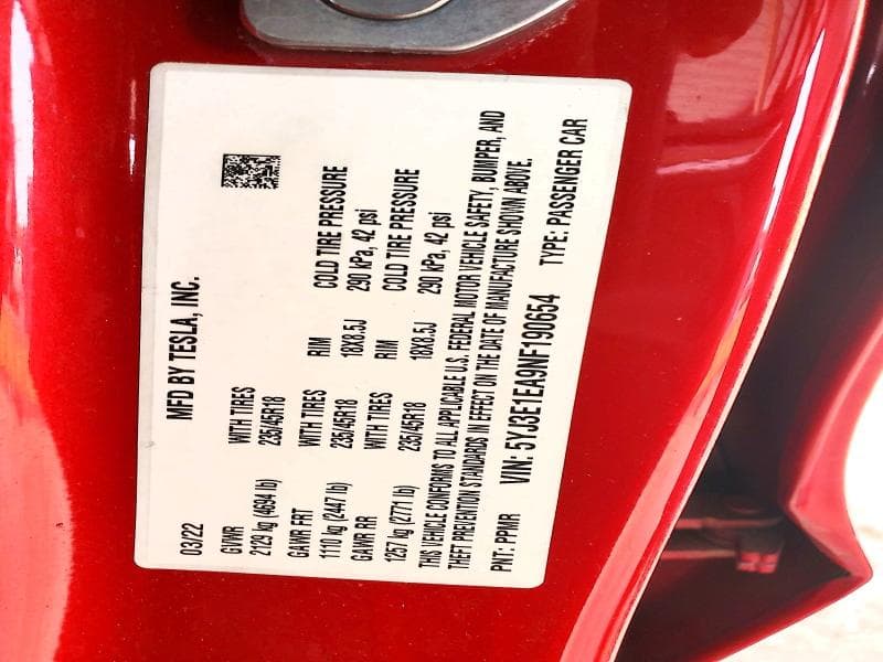 2022 TESLA MODEL 3 12
