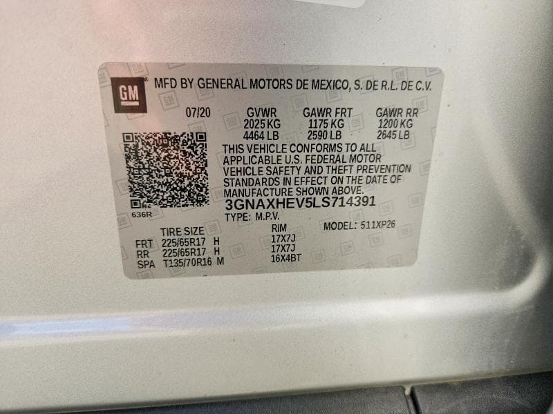 2020 CHEVROLET EQUINOX LS 14