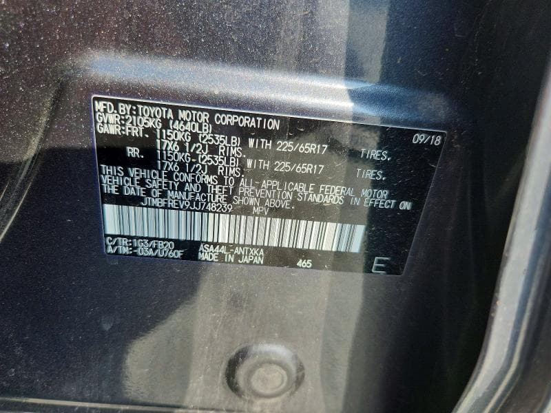 2018 TOYOTA RAV4 LE 12