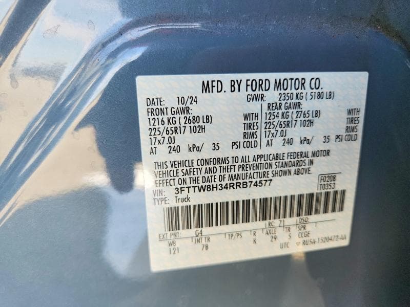 2024 FORD MAVERICK XLT 12