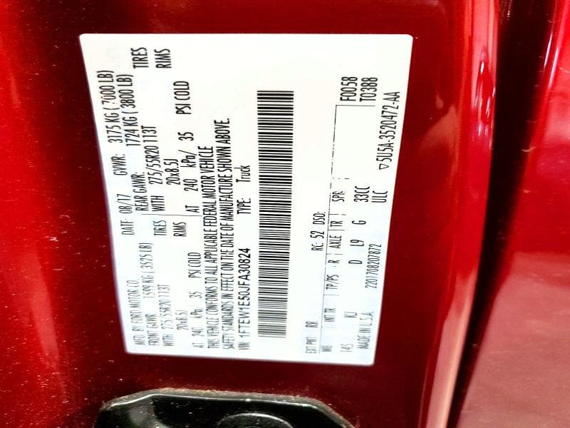 2018 FORD F150 SUPERCREW 12