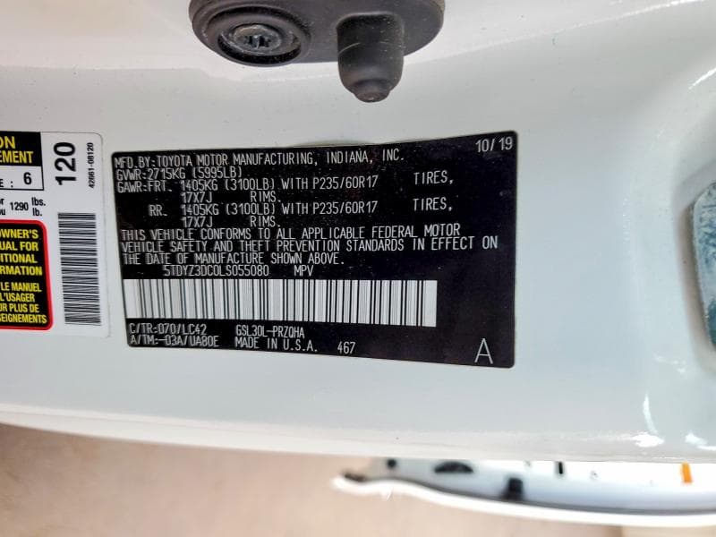 2020 TOYOTA SIENNA XLE PREMIUM 8-PASSENGER 13