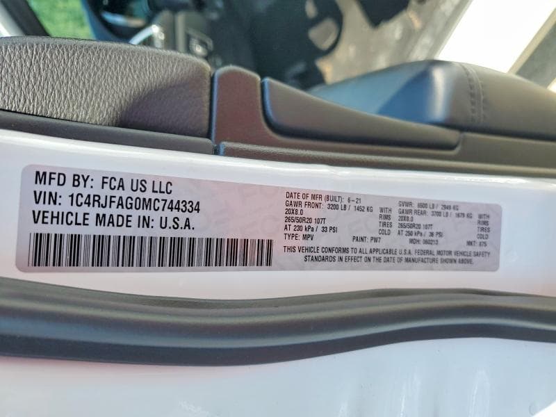 2021 JEEP GRAND CHEROKEE LAREDO 12