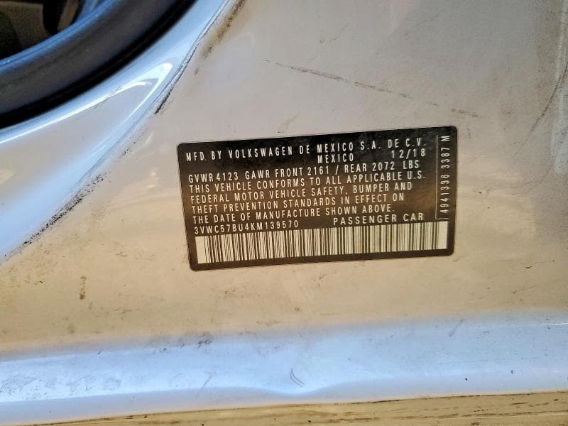 2019 VOLKSWAGEN JETTA S 12