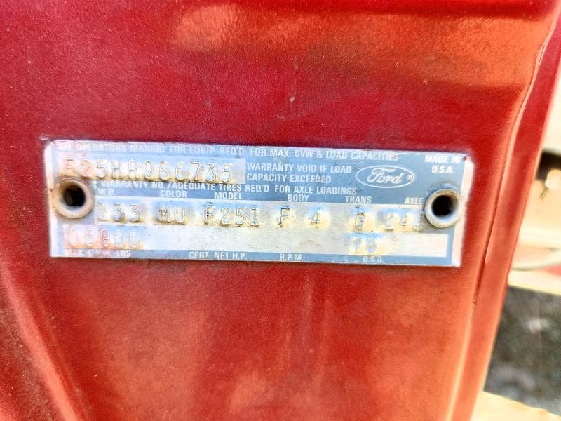 1973 FORD F250 13