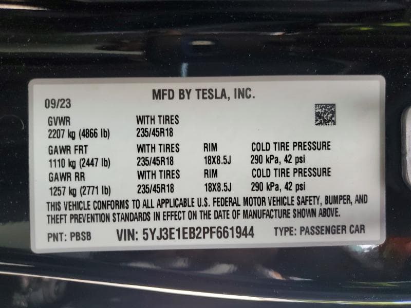 2023 TESLA MODEL 3 13
