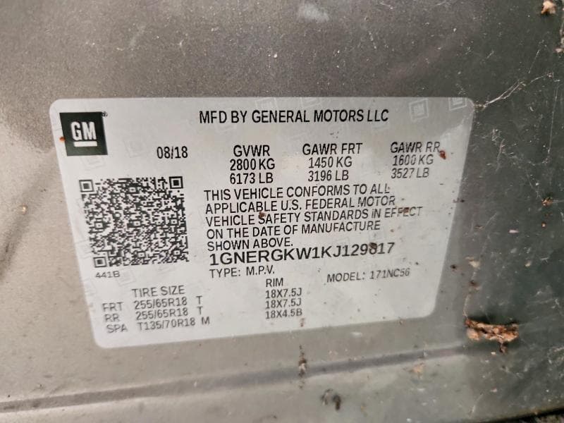 2019 CHEVROLET TRAVERSE LT 13