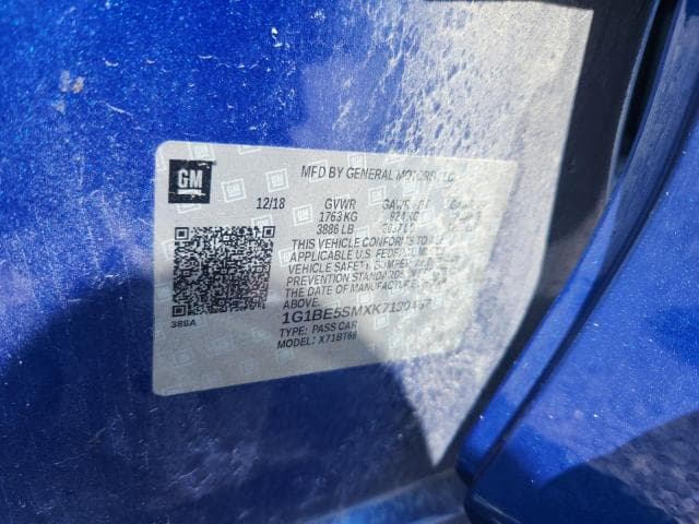 2019 CHEVROLET CRUZE LT 12