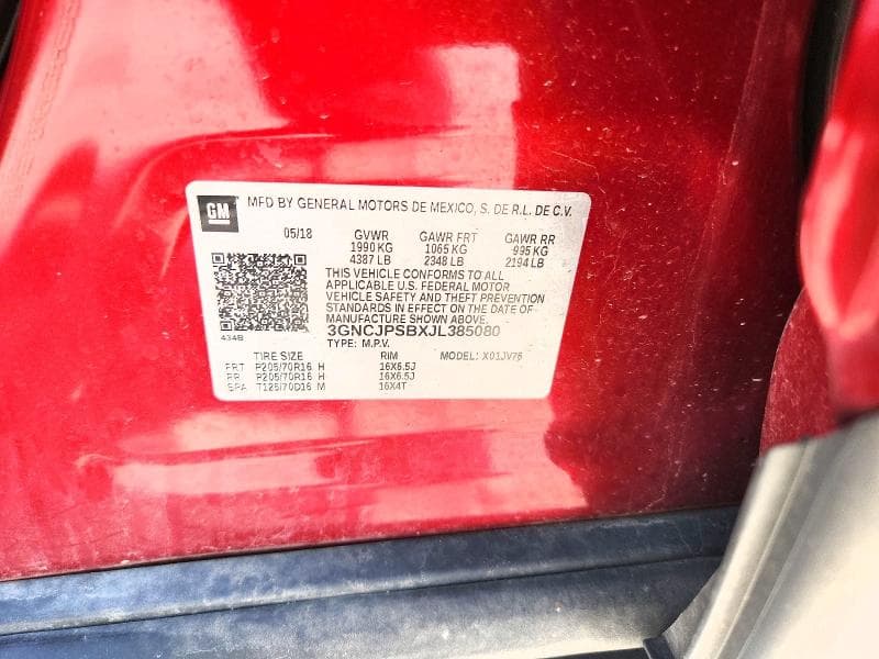 2018 CHEVROLET TRAX 1LT 13