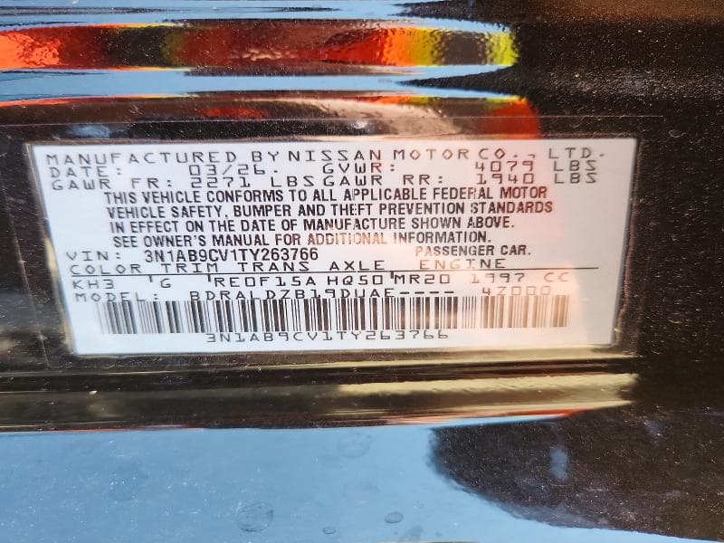2026 NISSAN SENTRA SV 12