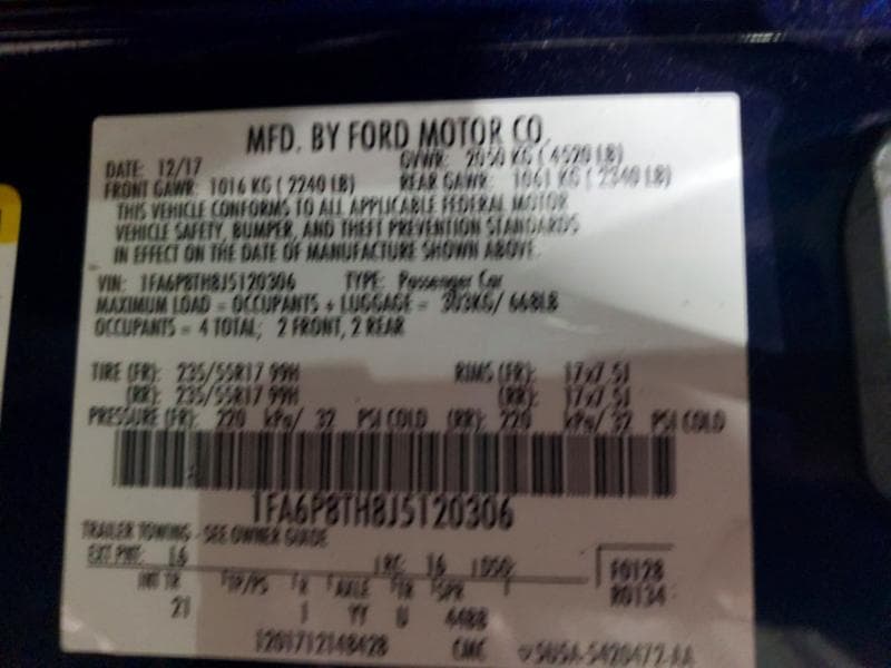 2018 FORD MUSTANG 12