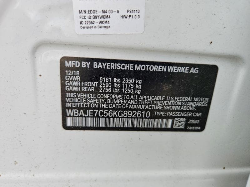 2019 BMW 540 XI 13
