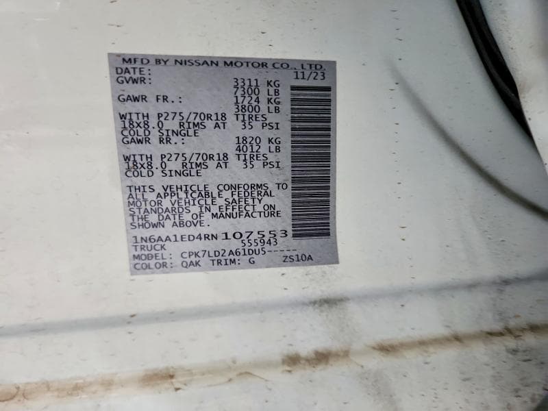 2024 NISSAN TITAN PRO-4X 12