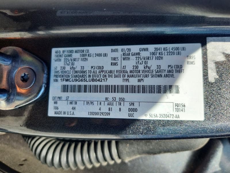 2020 FORD ESCAPE SE 12