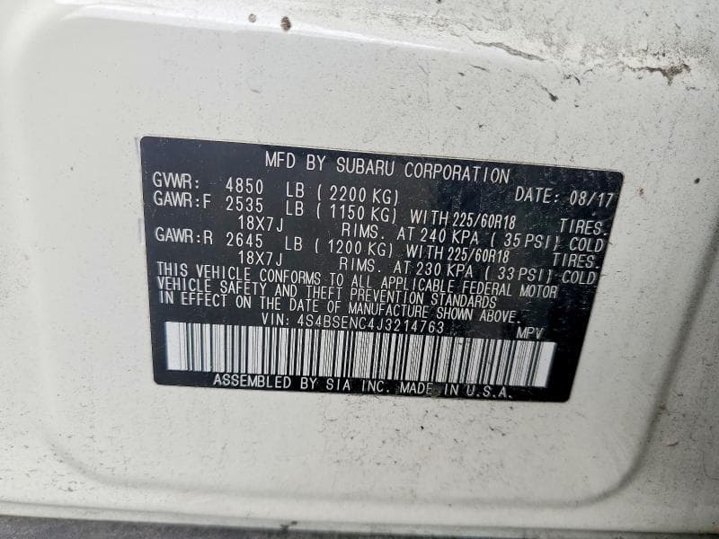 2018 SUBARU OUTBACK 3.6R LIMITED 13