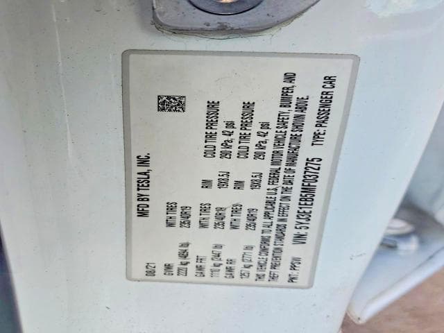 2021 TESLA MODEL 3 12