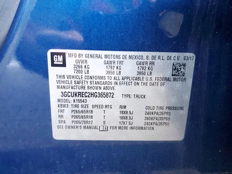 2017 CHEVROLET SILVERADO K1500 LT 12