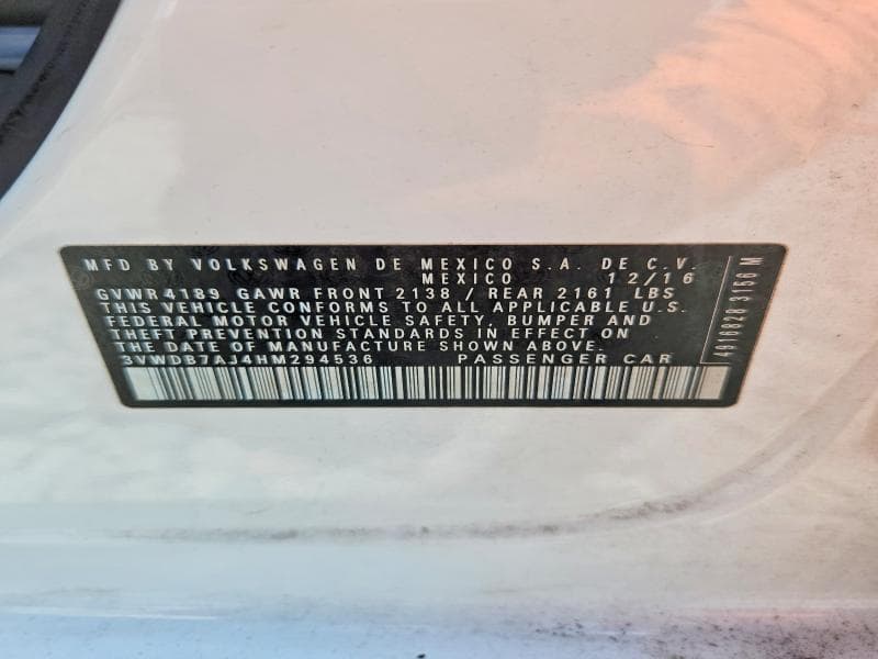 2017 VOLKSWAGEN JETTA SE 12