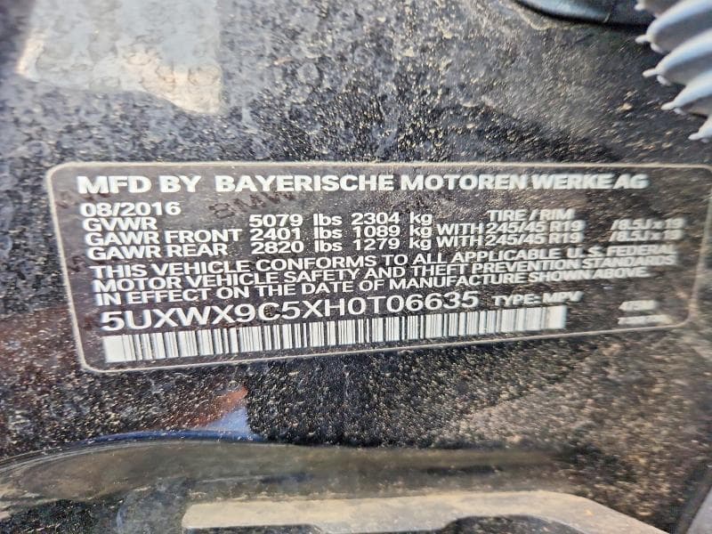 2017 BMW X3 XDRIVE28I 12