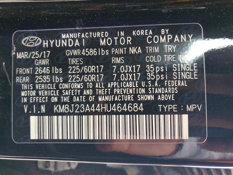 2017 HYUNDAI TUCSON SE 13