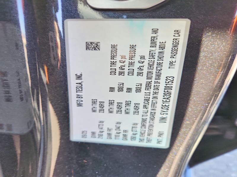 2025 TESLA MODEL 3 12