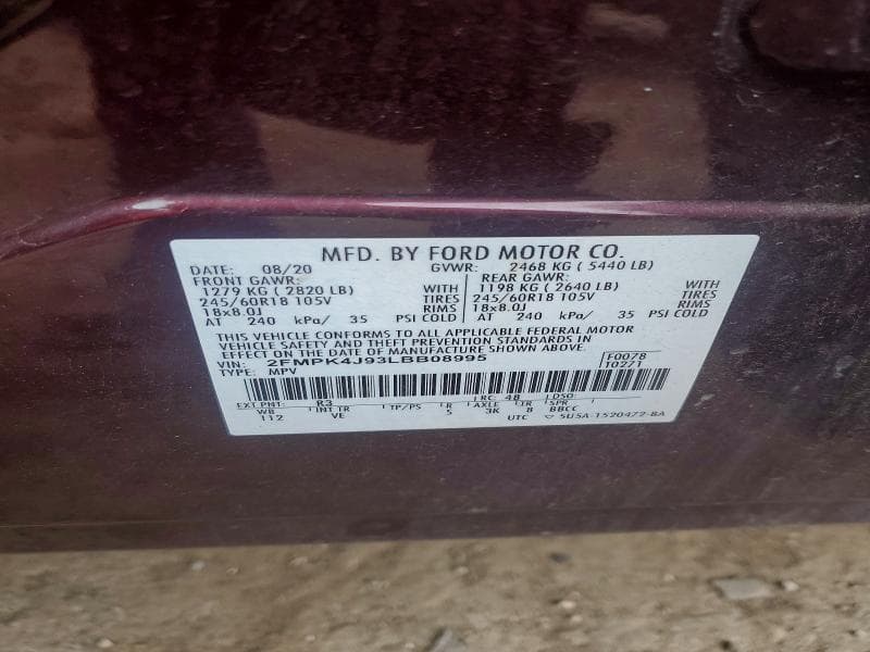 2020 FORD EDGE SEL 13