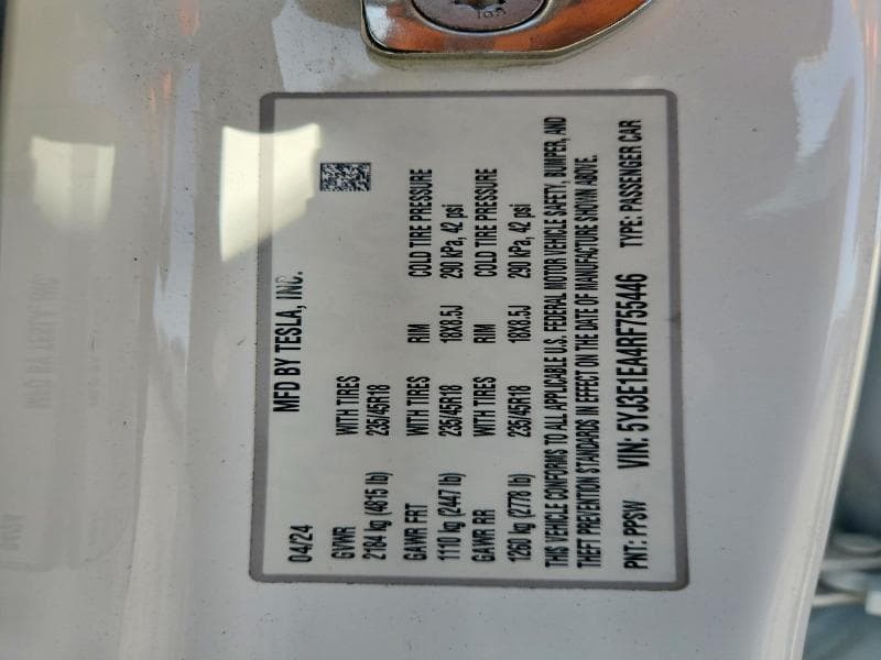 2024 TESLA MODEL 3 12