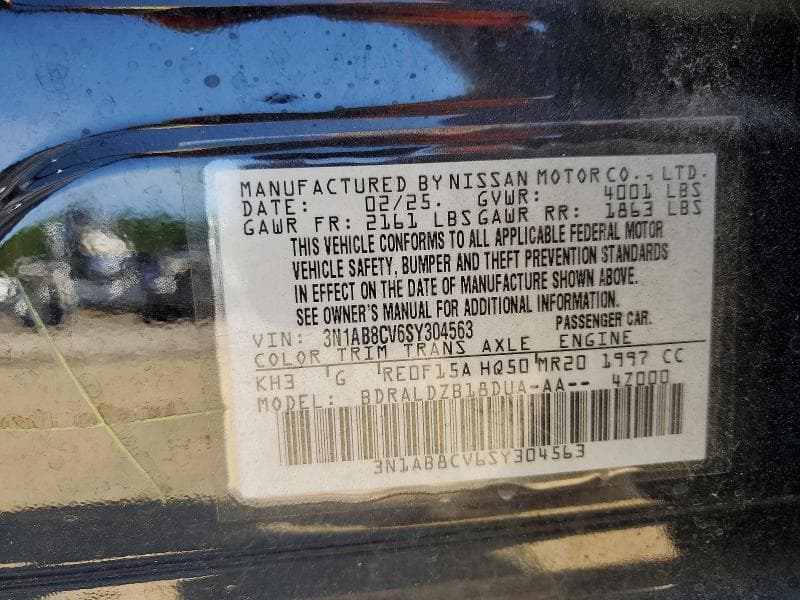2025 NISSAN SENTRA SV 13