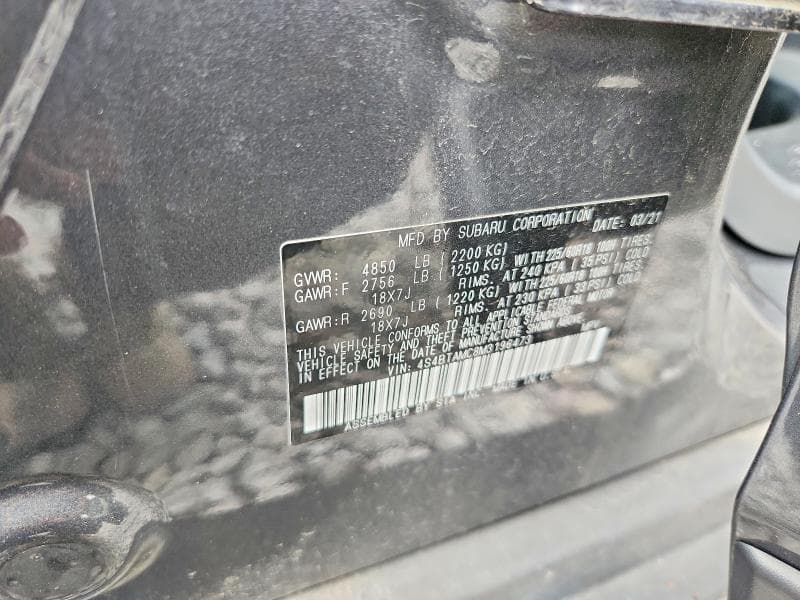 2021 SUBARU OUTBACK LIMITED 12