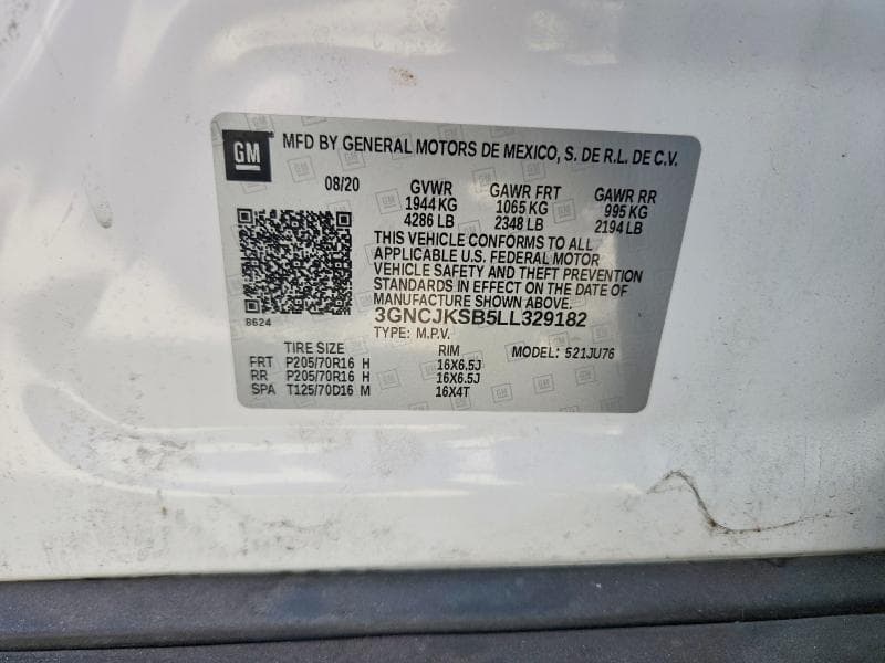2020 CHEVROLET TRAX LS 12