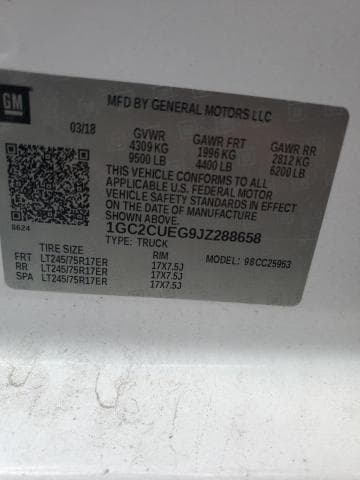 2018 CHEVROLET SILVERADO C2500 HEAVY DUTY 12