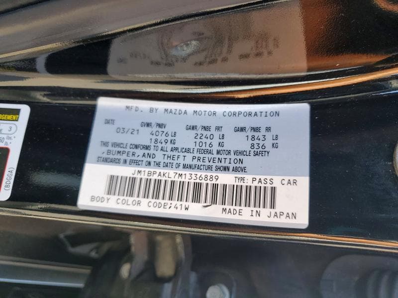 2021 MAZDA 3 SELECT 12
