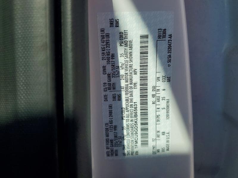 2019 FORD ESCAPE SE 13