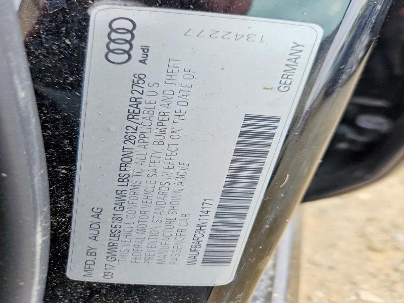 2017 AUDI A6 PREMIUM 12