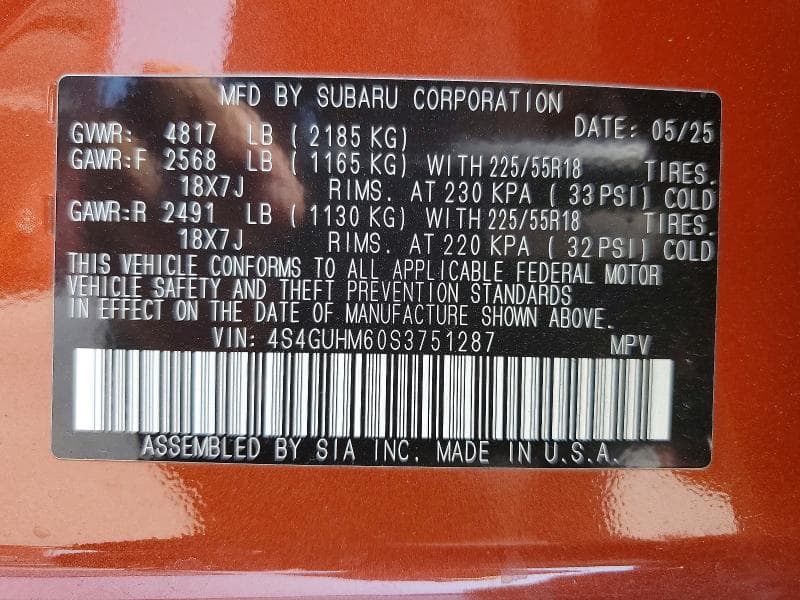 2025 SUBARU CROSSTREK LIMITED 13