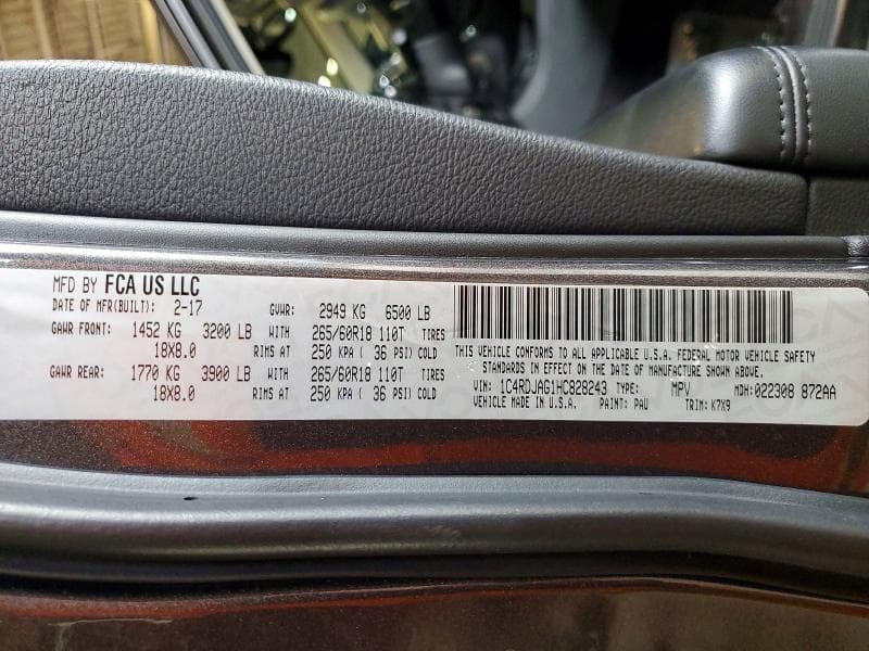 2017 DODGE DURANGO SXT 14