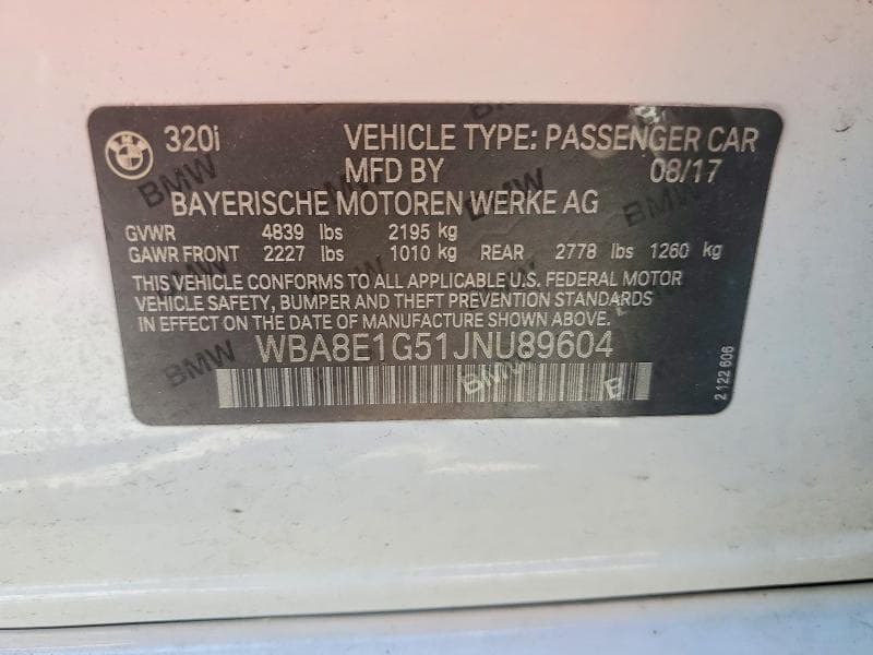 2018 BMW 320 I 12